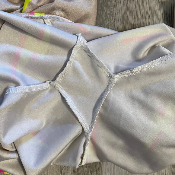 Goldsheep Nude Neon Bolts Leggings size Medium - Picture 15 of 15